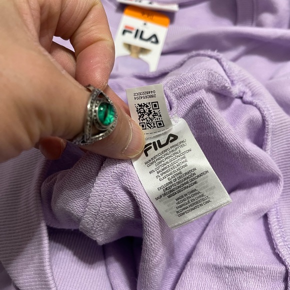 NWT Women’s Size XX-Large Fila Crewneck Sweater With Two Side Pockets Lavender - Picture 12 of 12